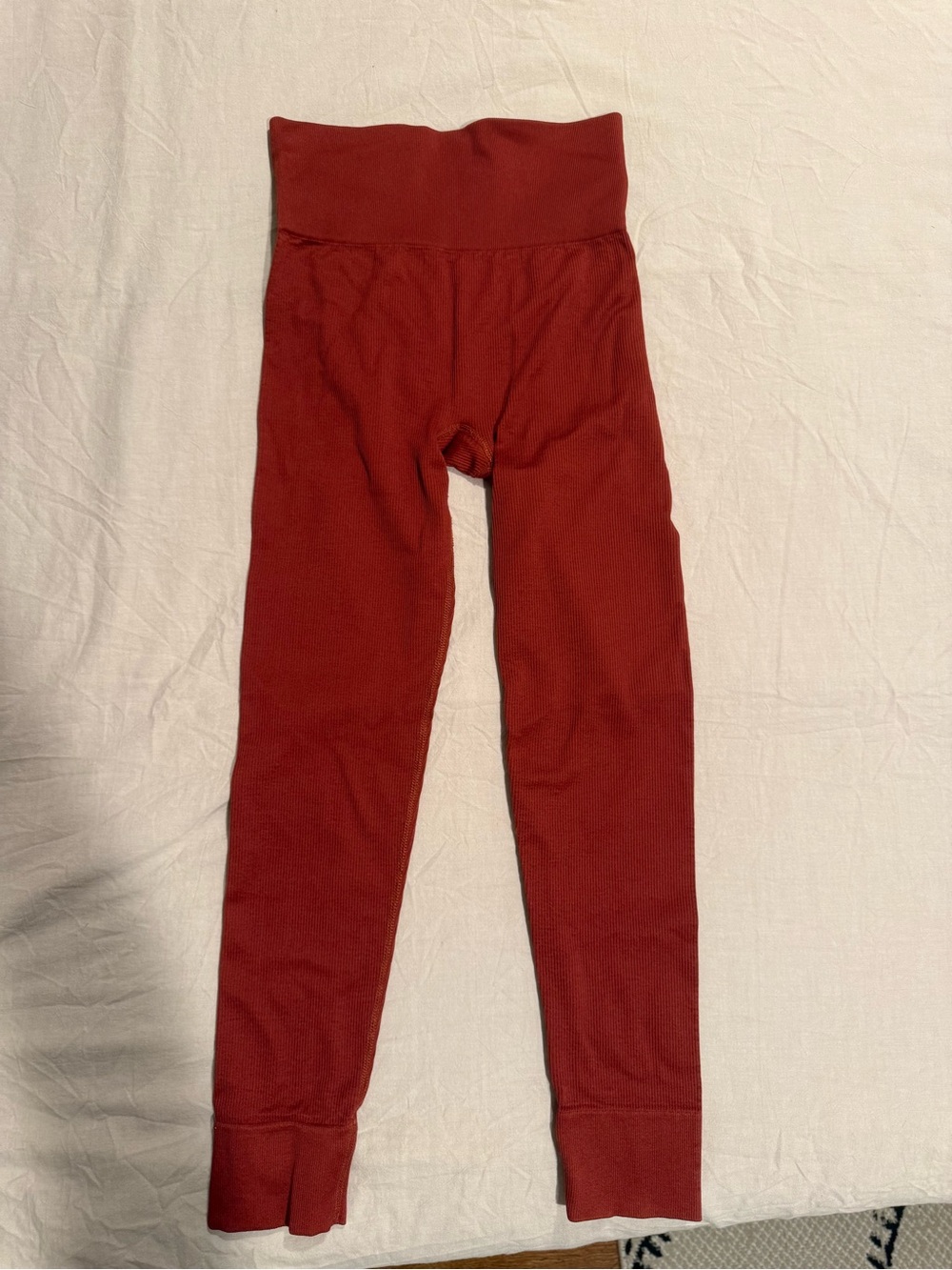 Madewell Ribbed High-Waist Leggings - Rust